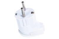 Вилка эл. угл. с/з бел 16А UNIVersal А105