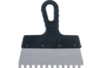 Шпатель из нержавеющей стали, 200 мм, зуб 8 х 8 мм, пластмассовая ручка Sparta