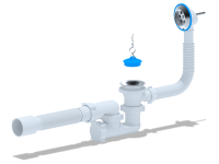 Сифон Ани для ванны с вып. и перел. регул. с г/т 40*50 (Е255)