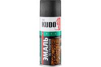 Эмаль-аэрозоль молотковая по ржавчине Серебристо-черная 520 мл KUDO KU-3013