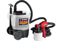 Краскопульт электрический ЗУБР КПЭ-750, HVLP,0,8л,  краскоперенос 0-800мл/мин, вязкость краски 100DIN/сек, сопло 2,6мм, 750Вт