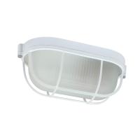 Светильник НПП 03-60-022 'Банник' 1402 овал малый 1х60Вт E27 IP65 корпус с решеткой бел. 