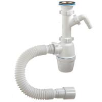 Сифон для мойки бутылочный 1 1/2х40 с гофрой 40/50 с отводом ст/маш метал/выпуск А-40059 Орио/Ани грот А2015