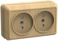 Розетка 2м ОП Октава 10А сосна