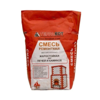 Смесь ремонтная ТЕРРАКОТ жаростойкая 5кг (до +400С)
