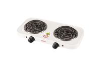 Электроплитка ENERGY EN-904, 2 комфорки, спираль (ТЭН), 1 кВт+1кВт, белая 158904