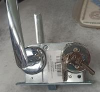 Комплект замок+ручки для финских дверей серебро