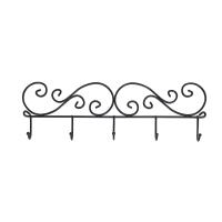 Вешалка настенная ЗМИ Кружева 5, 5 крючков, 40 x 4 x 13 см, чёрный