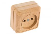 Розетка 1-м ОП Олимп 16А сосна UNIVersal 5560896