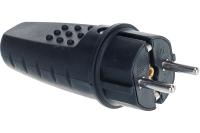 Вилка элек. прям. с зазем 16 А 250 В каучук UNIVersal (6020227)