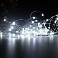 Гирлянда  Нить LDMS120-CW 120 бел. ярких минисветодиодов 12м  с контроллером уличная 