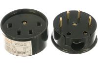 Разъем РШ-ВШ 32А 380В 3Р+РЕ 1233 UNIVersal кругл.черный