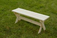 Лавка полковая с косой ножкой 800мм осина