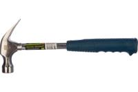 Молоток-гвоздодер,металлическая трубчатая обрезиненная рукоятка, вес 450гр., боек 27мм//СИБРТЕХ	