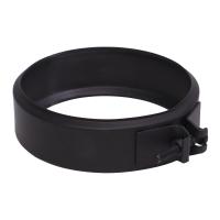 Хомут обжимной (430/0,5мм) Ф197 для сэндвича  Ral 9005 матовый черный