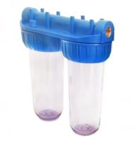 Фильтр магистральный двойной 10' ИТА-25 резьба 3/4' без катриджа х/в (F20125-3/4)