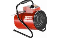 Пушка тепловая КОМПАКТ, ЗУБР ЗТП-М1-5000, круглая, электрич, гладкий нерж ТЭН, двойные стенки, термостат, 4,5/3кВт, 220В