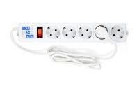 Сетевой фильтр Power Cube B 3,0 м 5 розеток (белый) 10А/2,2кВт