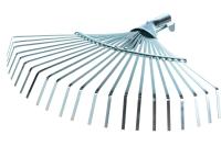 Грабли веерные стальные 300-480мм, 22 плоских зуба, оцинк., раздвижные, без черенка//Palisad