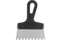 Шпатель из нержавеющей стали, 150 мм, зуб 8 х 8 мм, пластмассовая ручка Сибртех