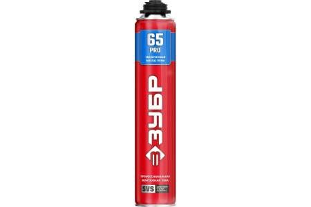 Пена ЗУБР PRO 65 с увеличенным выходом до 65л 850мл SVS проффессиональная пистолетная всесезонная 