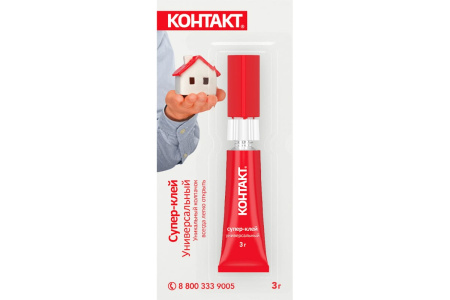 Супер-Клей Универсальный Контакт 3г, BL1, шоу-бокс, арт. КМ 120 - Б03