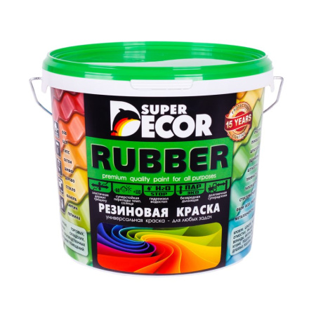 Резиновая краска SUPER DECOR №17  небесный 12кг