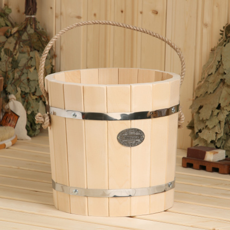 Ведро с веревочной ручкой 10л осина