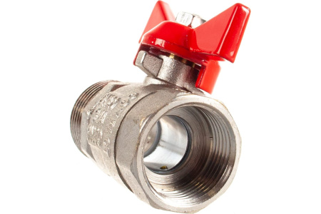 Кран шаровый, рукоятка бабочка 3/4' вн-нар Valtec