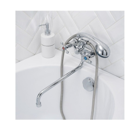 Смеситель для ванны с душем РМС SL71-140 двухвентильный с длинным изливом