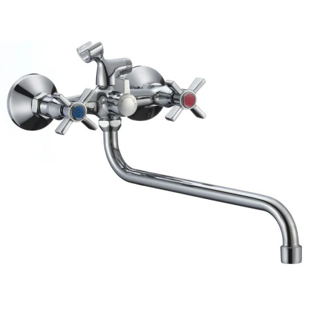 Смеситель для ванны с душем РМС SL118-140 двухвентильный с длинным изливом