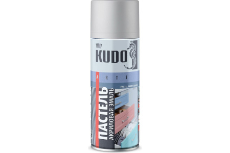 Эмаль-аэрозоль акриловая пастельная Серая 520мл KUDO  KU-A105