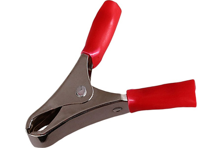 REXANT зажим крокодил 10А 50мм красный, 16-0012