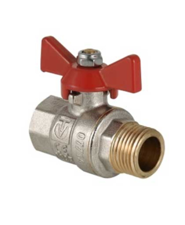 Кран шаровый  1/2 вн/нар бабочка 