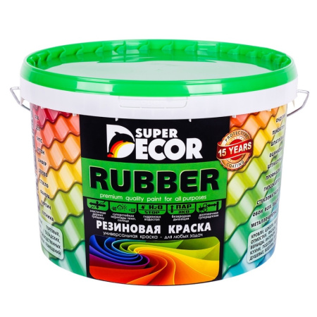 Резиновая краска SUPER DECOR №19  слоновая кость 6кг