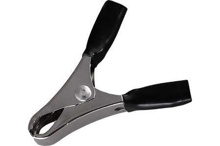 REXANT зажим крокодил 10А 50мм черный, 16-0012