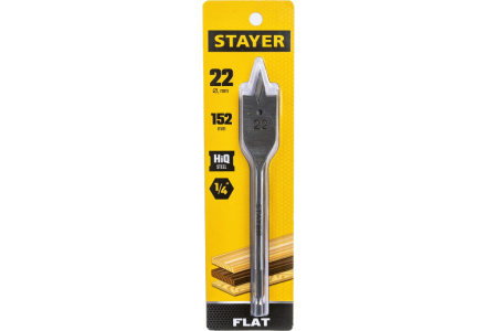STAYER FLAT 22x152мм, сверло по дереву перовое