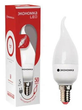 Лампа св/д LED 3вт свеча Е27 4500К  ЭКОНОМКА