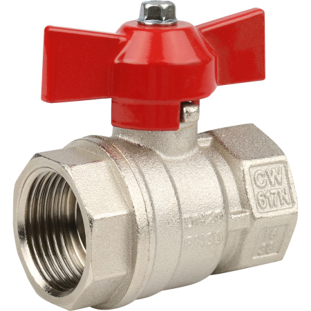 Кран шаровый  1/2 вн/вн ручка-бабочка 