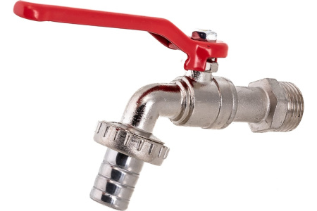 Кран шар д=15 водоразборный со штуцером