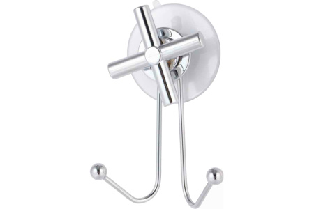 Крючок на присоске двойной хром(1/24) 'РЫЖИЙ КОТ' CROSS-CH-01