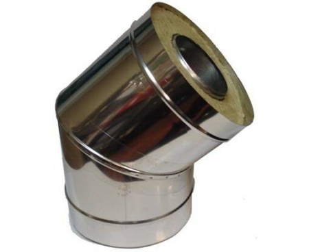 Колено-сэндвич 45гр d 200х115 (нерж/нерж)