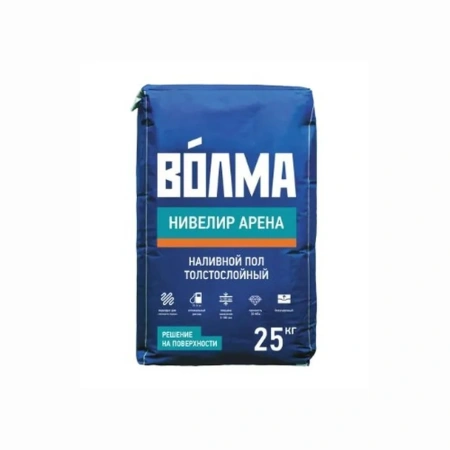 Наливной пол Волма Нивелир Арена 5-100мм цементный 25кг