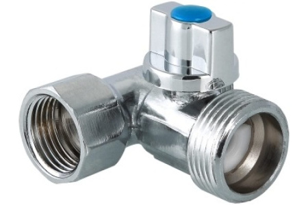 Кран шаровый 1/2 х 3/4 х 1/2 для подкл. с/т приборов