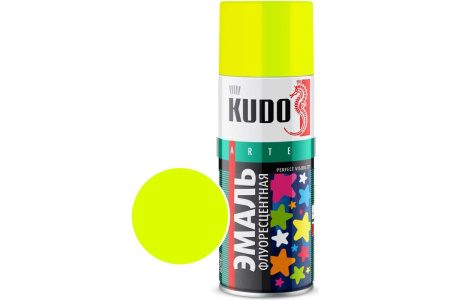 Эмаль флуоресцентная Лимонно-желтая 520 мл KUDO KU-1204