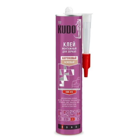 Универсальный монтажный клей для зеркал на каучуковой основе KUDO 300мл