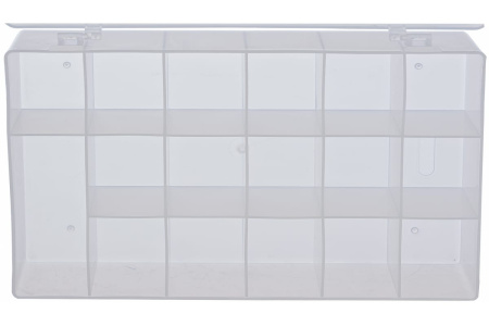 Ящик для крепежа (органайзер) прозрачный 11' (27,5 х 18,5 х 4,2 см)