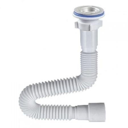 Сифон для умывальника гофрированный 1 1/4х40/50 метал/выпуск L-1400мм А-3014 Орио