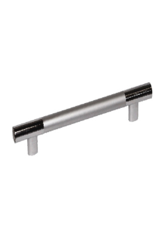G1081 (FZ 23551) Ручка рейлинг комби 128мм хром+алюм